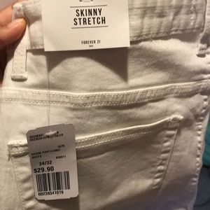 Low rise white denim skinny jeans (Forever21)